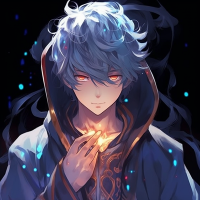 Image For Post | Intense focus on the eyes of a mystical anime male character, filled with galaxies and celestial details. mystical male anime pfp - [Male Anime PFP Hub](https://hero.page/pfp/male-anime-pfp-hub)
