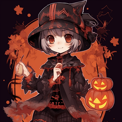 Image For Post | Anime girl holding a jack-o'-lantern, with subtle orange highlights and expressive eyes. anime girl halloween pfp - [Anime Halloween PFP Collections](https://hero.page/pfp/anime-halloween-pfp-collections)
