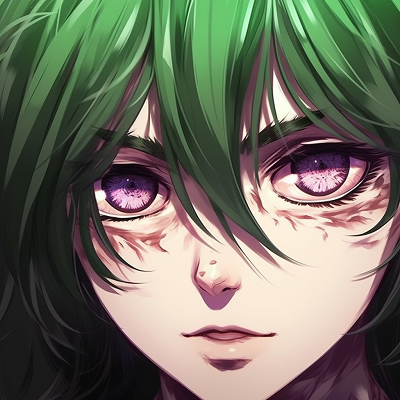 Image For Post | Powerful female character with lineage emerald eyes, the inked hair strands provide a contrasting balance. anime eyes pfp female illustrations - [Anime Eyes PFP Mastery](https://hero.page/pfp/anime-eyes-pfp-mastery)