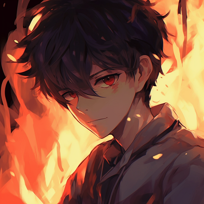 Image For Post | Flaming red avatar of an anime boy manifesting an energetic vibe. anime pfp boy colors - [Anime Pfp Boy](https://hero.page/pfp/anime-pfp-boy)