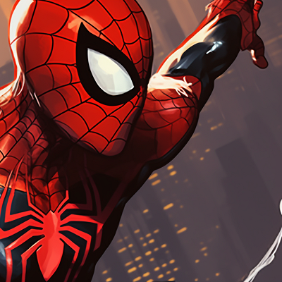 Image For Post | Two Spidermans perched on a satellite, prominence on the shimmering cityscape and the night sky. matching spiderman pfp for friends pfp for discord. - [matching spiderman pfp, aesthetic matching pfp ideas](https://hero.page/pfp/matching-spiderman-pfp-aesthetic-matching-pfp-ideas)