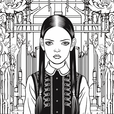 Image For Post Darkly Beautiful Wednesday Addams Setting - Wallpaper