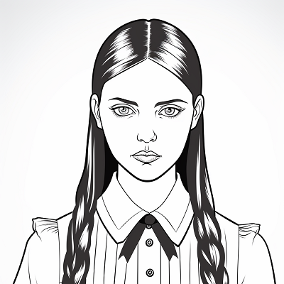 Image For Post Portrait Style Wednesday Addams - Wallpaper