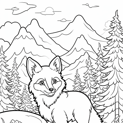 Image For Post Forest Fox Adventure - Printable Coloring Page