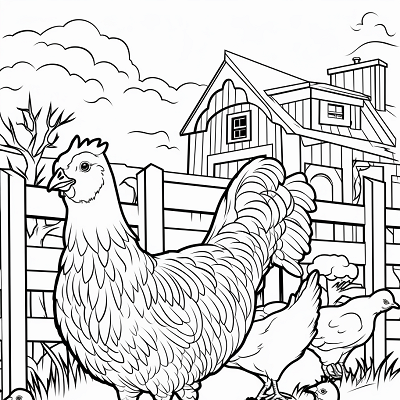 Image For Post Down on the Cute Farm - Printable Coloring Page