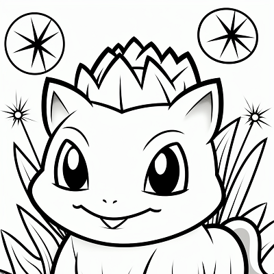 Image For Post | Bulbasaur in its natural habitat; simple lines with clear details. printable coloring page, black and white, free download - [Cool Drawings of Pokemon Coloring Pages ](https://hero.page/coloring/cool-drawings-of-pokemon-coloring-pages-kids-and-adults-fun)