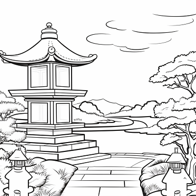 Image For Post Minimalistic Zen Garden - Printable Coloring Page