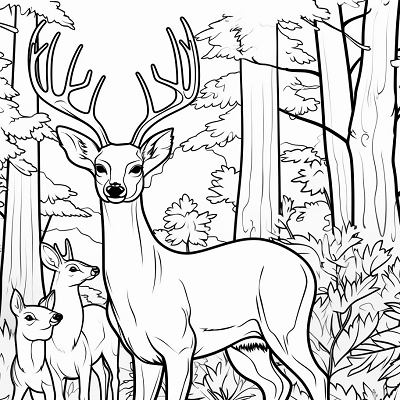 Image For Post Forest Fauna Wildlife Collection - Printable Coloring Page
