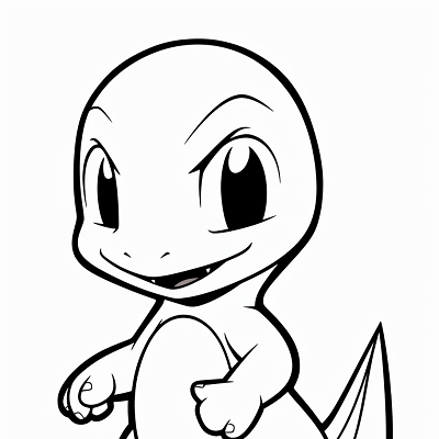 Image For Post | Charmander's world expressed with cartoon like details; bold lines and smooth shapes. printable coloring page, black and white, free download - [Pokemon Drawing Sketch Coloring Pages ](https://hero.page/coloring/pokemon-drawing-sketch-coloring-pages-fun-for-adults-and-kids)