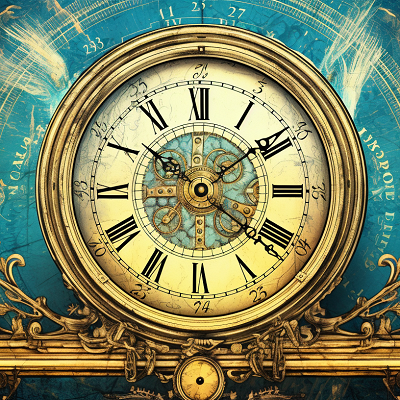 Image For Post Pencil Detailed Aged Clock - Wallpaper