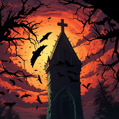 Image For Post Gothic Graveyard under Starless Night - Wallpaper