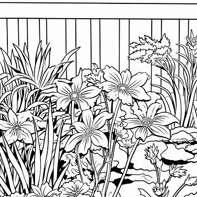 Image For Post Botanical Garden Floral Delight - Printable Coloring Page