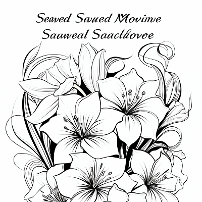 Image For Post Blooming words of love - Printable Coloring Page