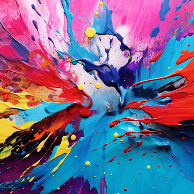 Image For Post Abstract Paint Splashes Riot of Colors - Wallpaper
