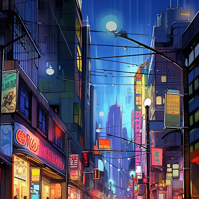 Image For Post Neon Urban Nights Overhead View of City - Wallpaper