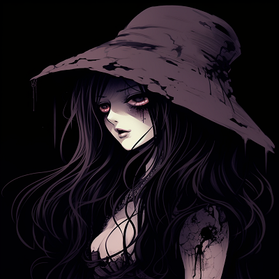 Image For Post | Spooky anime witch with sharp features, high-contrast outlines and chilling glare. gothic scary anime pfp pfp for discord. - [Scary Anime PFP Collection](https://hero.page/pfp/scary-anime-pfp-collection)