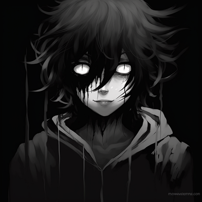 Image For Post | A frightening character profile with exaggerated features and stark shading. creepy scary anime pfp pfp for discord. - [Scary Anime PFP Collection](https://hero.page/pfp/scary-anime-pfp-collection)