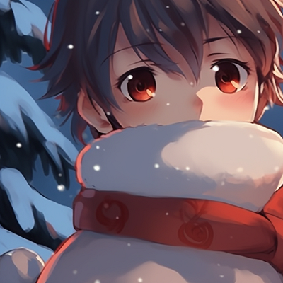 Image For Post | Two characters in a winter backdrop confessing feelings, thick outlines and sharp contrasts creating an emotional moment. christmas matching pfp for festive pfp for discord. - [christmas matching pfp, aesthetic matching pfp ideas](https://hero.page/pfp/christmas-matching-pfp-aesthetic-matching-pfp-ideas)