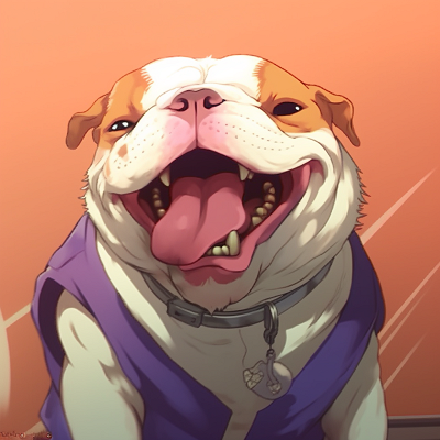Image For Post | Profile pictures featuring a bulldog laughing in satirical anime style. hilarious dog pfp pfp for discord. - [Funny Animal PFP](https://hero.page/pfp/funny-animal-pfp)