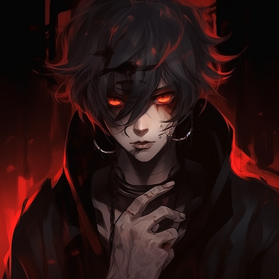 Image For Post | Demonic character emitting an intimidating aura, heavy shadows and vibrant colors. demonic anime pfp for characters pfp for discord. - [demonic anime pfp](https://hero.page/pfp/demonic-anime-pfp)