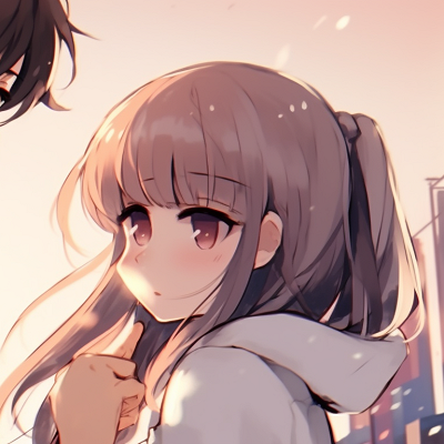 Image For Post | Two characters staring at each other, vivid colors and contrasting auras. adorable matching pfp anime for couples pfp for discord. - [matching pfp anime, aesthetic matching pfp ideas](https://hero.page/pfp/matching-pfp-anime-aesthetic-matching-pfp-ideas)