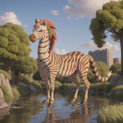 Image For Post Anime, city, treasure, swamp, griffin, zebra, HD, 4K, AI Generated Art