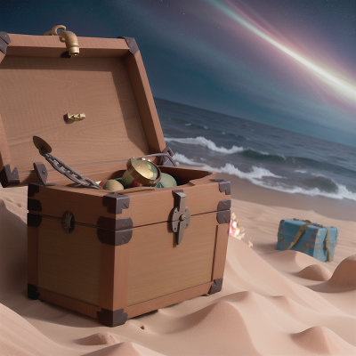 Image For Post Anime, mermaid, confusion, meteor shower, sandstorm, treasure chest, HD, 4K, AI Generated Art