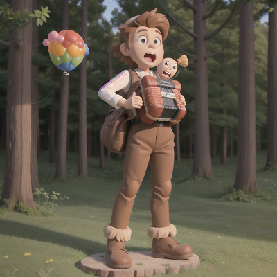 Image For Post Anime, accordion, singing, balloon, helicopter, bigfoot, HD, 4K, AI Generated Art