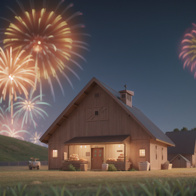 Image For Post Anime, farm, fireworks, bakery, golden egg, drought, HD, 4K, AI Generated Art