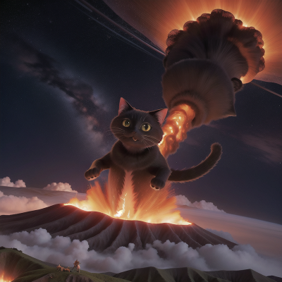 Image For Post Anime, tornado, volcano, cat, space, musician, HD, 4K, AI Generated Art