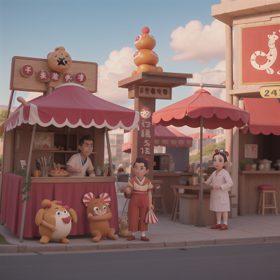 Image For Post Anime, doctor, ogre, circus, geisha, hot dog stand, HD, 4K, AI Generated Art