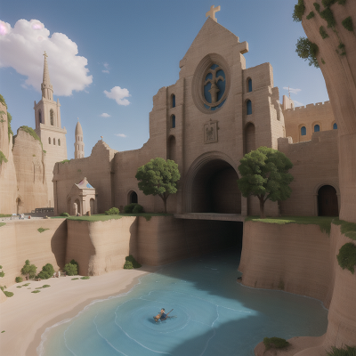 Image For Post Anime, cathedral, underwater city, sphinx, police officer, wild west town, HD, 4K, AI Generated Art