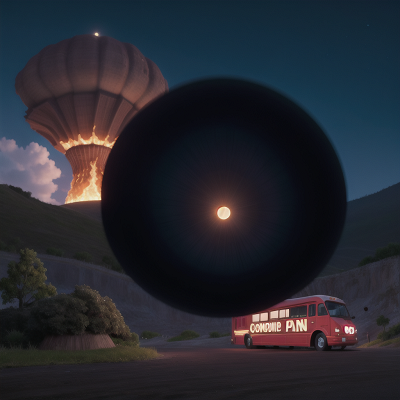 Image For Post Anime, park, wormhole, moonlight, volcano, bus, HD, 4K, AI Generated Art