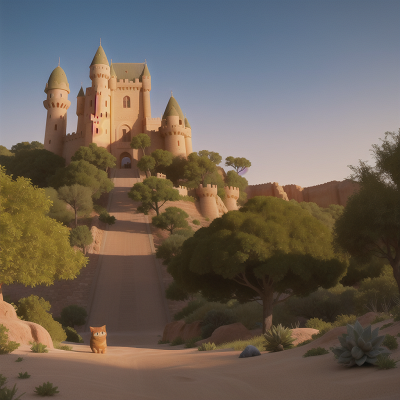 Image For Post Anime, castle, desert, space, cat, jungle, HD, 4K, AI Generated Art