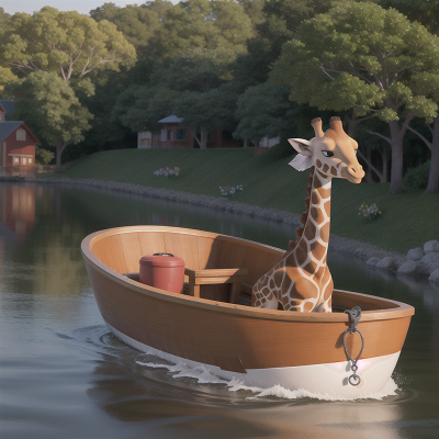 Image For Post Anime, sled, crystal, boat, park, giraffe, HD, 4K, AI Generated Art