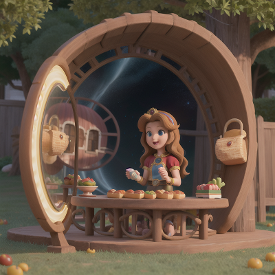 Image For Post Anime, enchanted mirror, gladiator, wormhole, princess, hot dog stand, HD, 4K, AI Generated Art