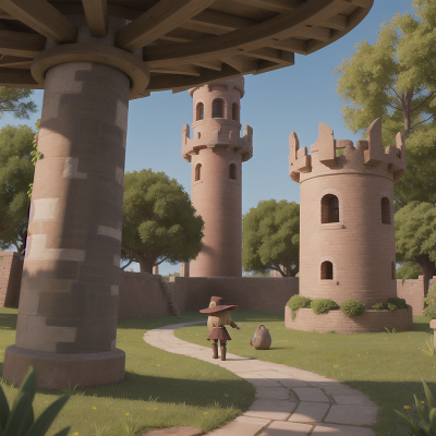 Image For Post Anime, gladiator, park, tower, witch, treasure, HD, 4K, AI Generated Art