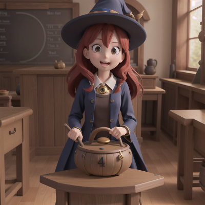 Image For Post Anime, joy, clock, wizard, teacher, witch's cauldron, HD, 4K, AI Generated Art