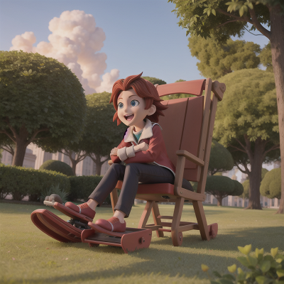Image For Post Anime, park, sled, scientist, camera, villain, HD, 4K, AI Generated Art