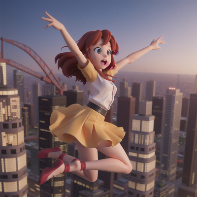 Image For Post Anime, skyscraper, dancing, jumping, car, confusion, HD, 4K, AI Generated Art