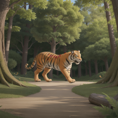 Image For Post Anime, park, space, dragon, forest, tiger, HD, 4K, AI Generated Art