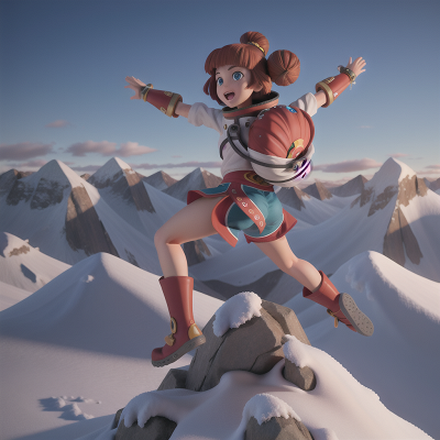 Image For Post Anime, space, tribal warriors, mountains, avalanche, jumping, HD, 4K, AI Generated Art