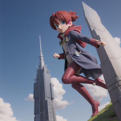 Image For Post Anime, invisibility cloak, knight, crystal, rocket, skyscraper, HD, 4K, AI Generated Art