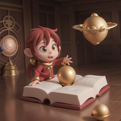 Image For Post Anime, spell book, golden egg, city, monkey, space, HD, 4K, AI Generated Art