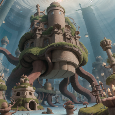 Image For Post Anime, kraken, underwater city, chimera, pharaoh, enchanted forest, HD, 4K, AI Generated Art