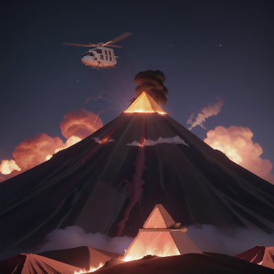 Image For Post Anime, telescope, pyramid, firefighter, volcano, helicopter, HD, 4K, AI Generated Art