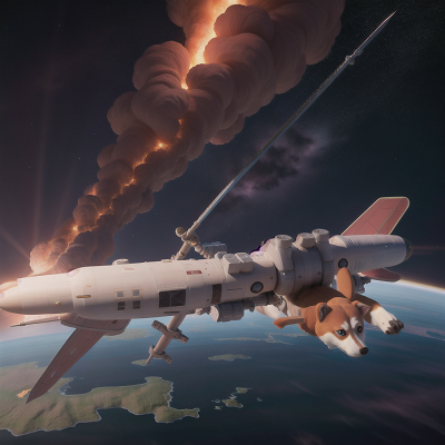 Image For Post Anime, space station, earthquake, dog, sword, storm, HD, 4K, AI Generated Art