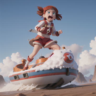 Image For Post Anime, hovercraft, joy, anger, tribal warriors, avalanche, HD, 4K, AI Generated Art