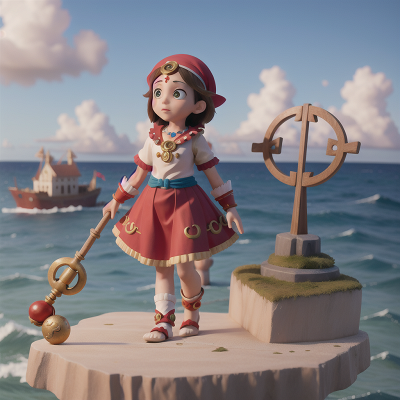 Image For Post Anime, cursed amulet, bravery, ocean, circus, market, HD, 4K, AI Generated Art