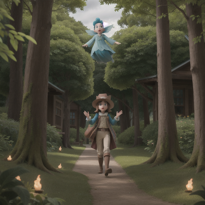 Image For Post | Anime, scientist, flying, enchanted forest, wild west town, ghostly apparition, HD, 4K, Anime, Manga - [AI Anime Generator](https://hero.page/app/imagine-heroml-text-to-image-generator/La6u0DkpcDoVzpxUPzlf), Upscaled with [R-ESRGAN 4x+ Anime6B](https://github.com/xinntao/Real-ESRGAN/blob/master/docs/anime_model.md) + [hero prompts](https://hero.page/ai-prompts)
